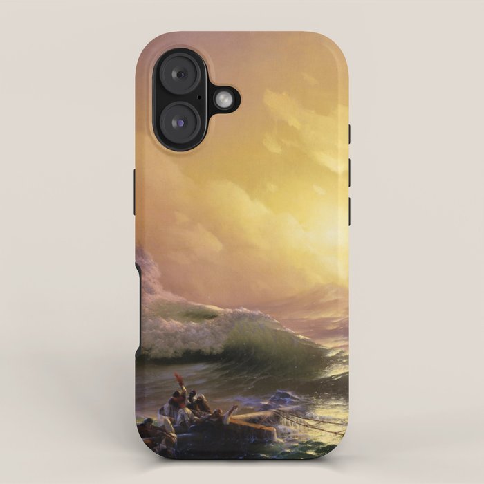 The Ninth Wave nautical sunset ocean storm landscape masterpiece by Ivan Aivazovsky iPhone Case Gallery Image 1
