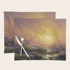 The Ninth Wave nautical sunset ocean storm landscape masterpiece by Ivan Aivazovsky Placemat Gallery Image 1
