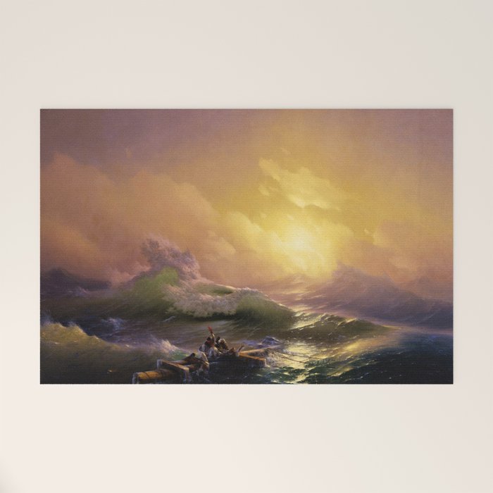 The Ninth Wave nautical sunset ocean storm landscape masterpiece by Ivan Aivazovsky Welcome Mat Gallery Image 1