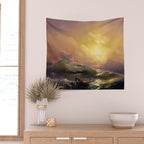 The Ninth Wave nautical sunset ocean storm landscape masterpiece by Ivan Aivazovsky Wall Tapestry Gallery Image 2