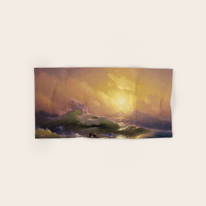 The Ninth Wave nautical sunset ocean storm landscape masterpiece by Ivan Aivazovsky Towels Gallery Image 1