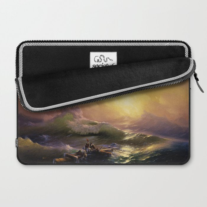 The Ninth Wave nautical sunset ocean storm landscape masterpiece by Ivan Aivazovsky Laptop Sleeve Gallery Image 2