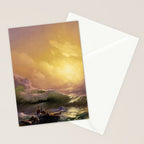 The Ninth Wave nautical sunset ocean storm landscape masterpiece by Ivan Aivazovsky Stationery Card Gallery Image 2