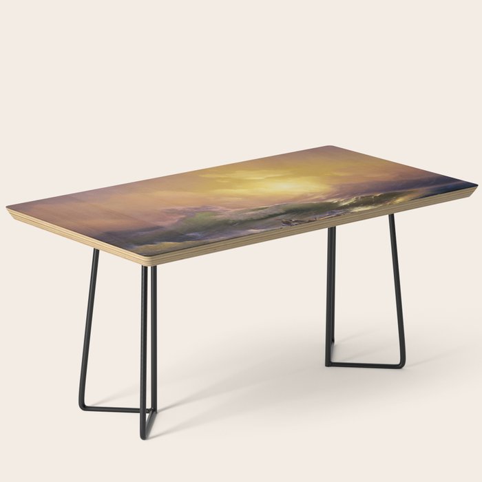 The Ninth Wave nautical sunset ocean storm landscape masterpiece by Ivan Aivazovsky Coffee Table Gallery Image 1