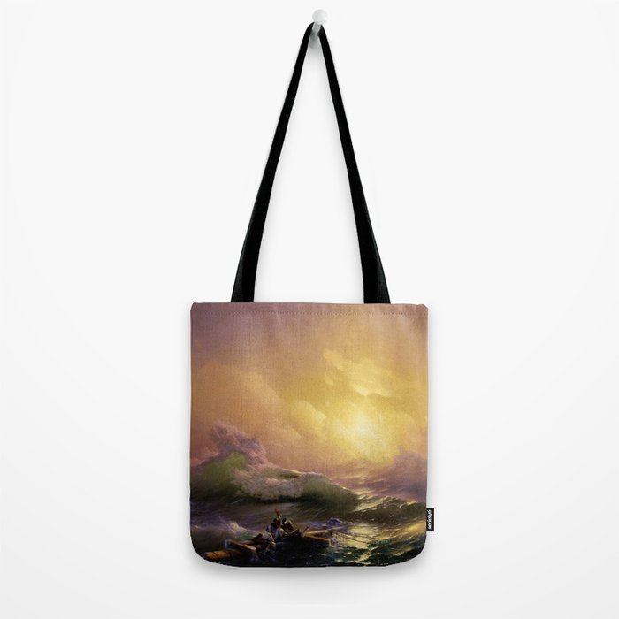 The Ninth Wave nautical sunset ocean storm landscape masterpiece by Ivan Aivazovsky Tote Bag Gallery Image 2