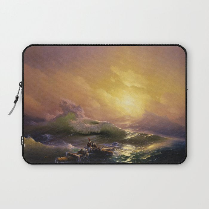 The Ninth Wave nautical sunset ocean storm landscape masterpiece by Ivan Aivazovsky Laptop Sleeve Gallery Image 1