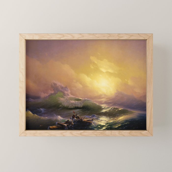 The Ninth Wave nautical sunset ocean storm landscape masterpiece by Ivan Aivazovsky Mini Art Print Gallery Image 1