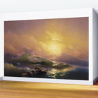The Ninth Wave nautical sunset ocean storm landscape masterpiece by Ivan Aivazovsky Wall Mural Gallery Image 2