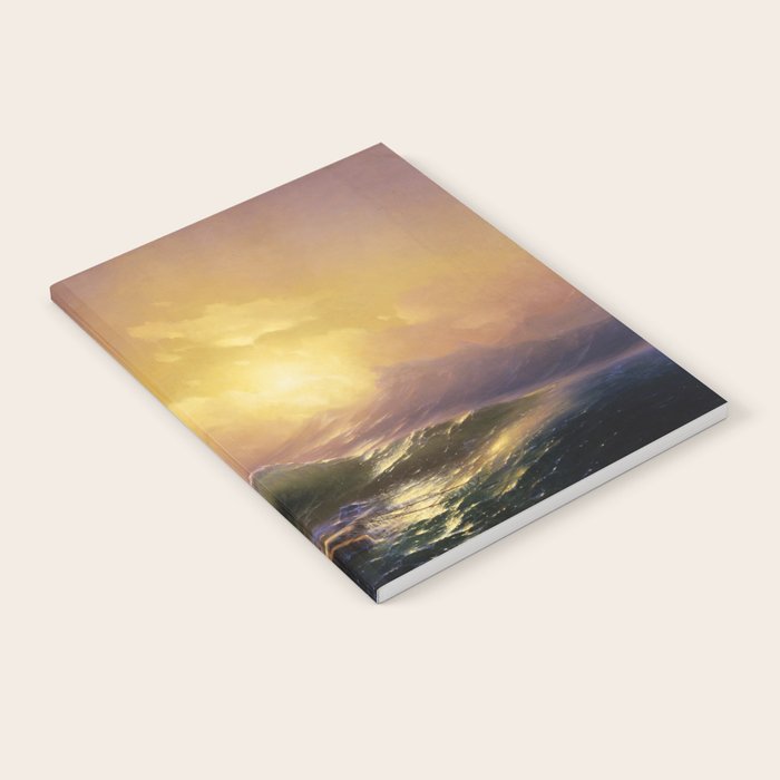 The Ninth Wave nautical sunset ocean storm landscape masterpiece by Ivan Aivazovsky Notebook Gallery Image 1
