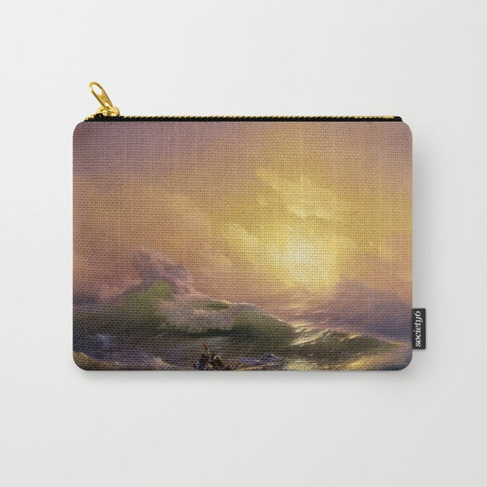 The Ninth Wave nautical sunset ocean storm landscape masterpiece by Ivan Aivazovsky Carry All Pouch Gallery Image 1