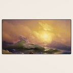 The Ninth Wave nautical sunset ocean storm landscape masterpiece by Ivan Aivazovsky Desk Mat Gallery Image 3