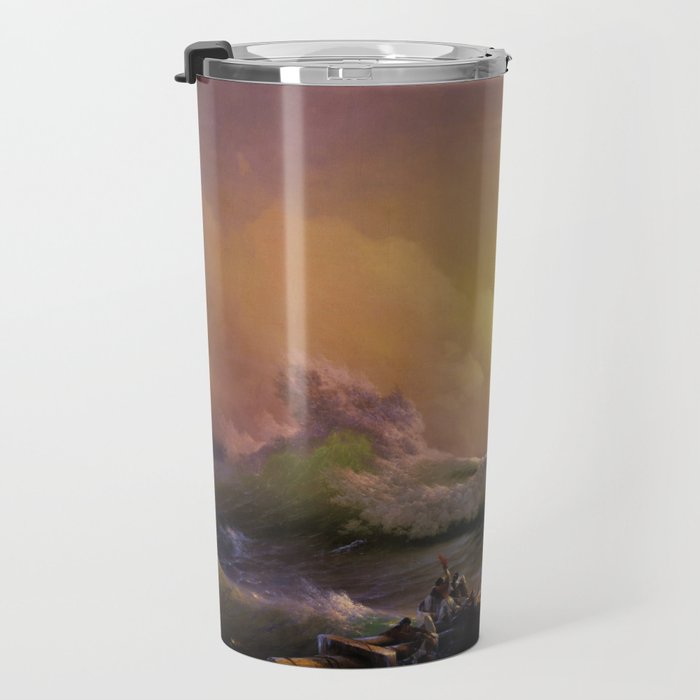 The Ninth Wave nautical sunset ocean storm landscape masterpiece by Ivan Aivazovsky Travel Mug Gallery Image 3