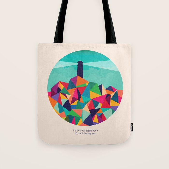I'll be your lighthouse if you'll be my sea Tote Bag Gallery Image 1