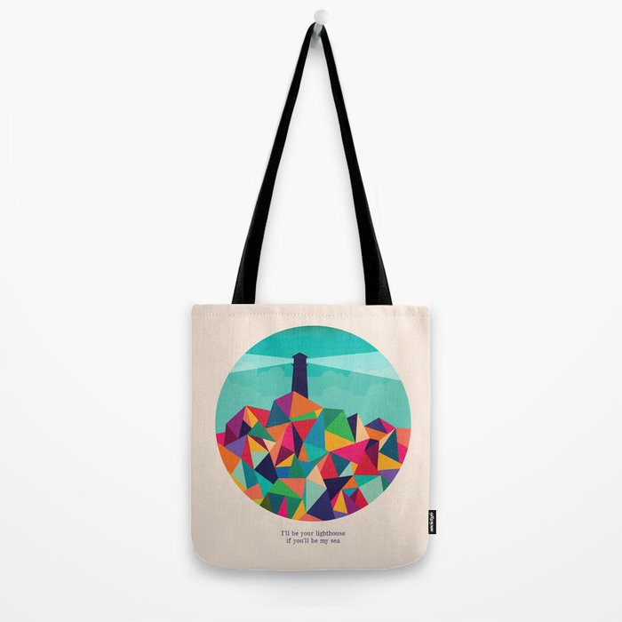 I'll be your lighthouse if you'll be my sea Tote Bag Gallery Image 2