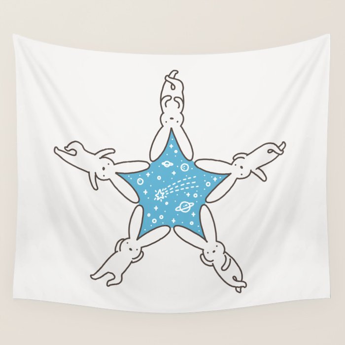 Rabbit Star Wall Tapestry Gallery Image 1
