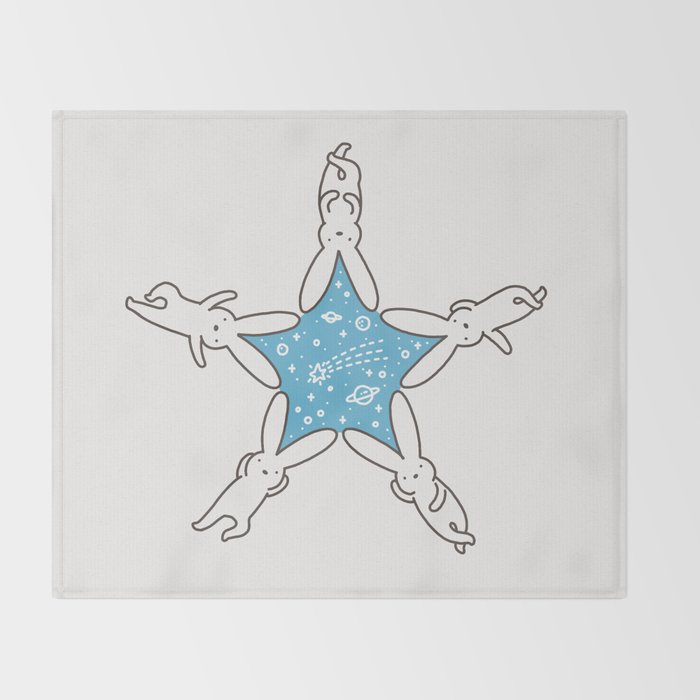 Rabbit Star Throw Blanket Gallery Image 2