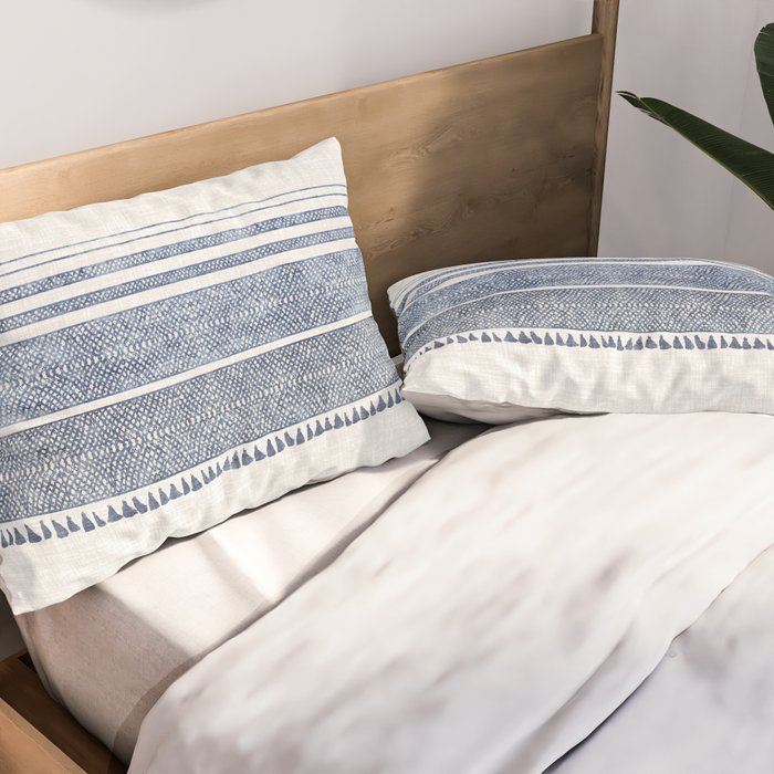 FRENCH LINEN CHAMBRAY TASSEL Pillow Sham Gallery Image 2