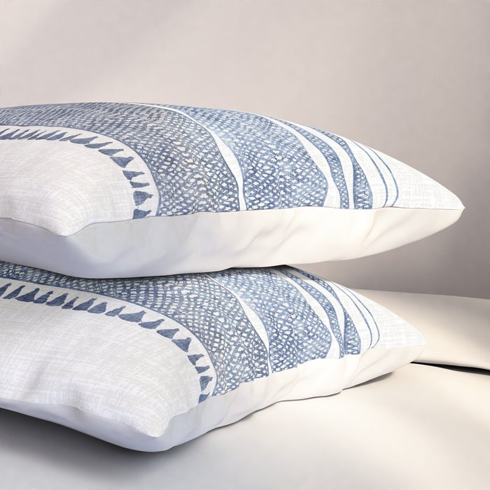 FRENCH LINEN CHAMBRAY TASSEL Pillow Sham Gallery Image 3