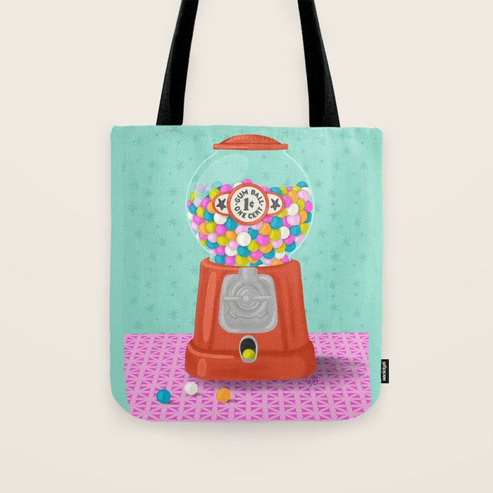 Retro Bubblegum Bliss Tote Bag Gallery Image 1