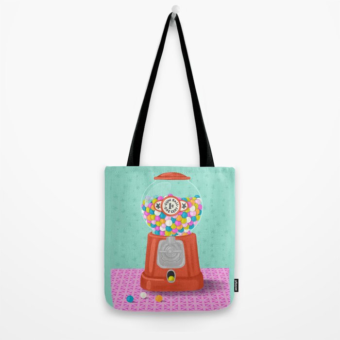 Retro Bubblegum Bliss Tote Bag Gallery Image 2