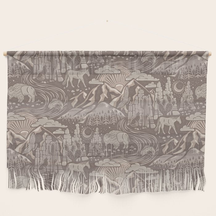 Wild West - Taupe Neutral  Wall Hanging Gallery Image 1