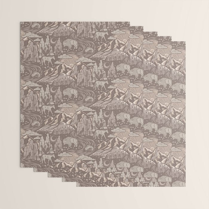 Wild West - Taupe Neutral  Wrapping Paper Gallery Image 3