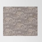 Wild West - Taupe Neutral  Throw Blanket Gallery Image 2