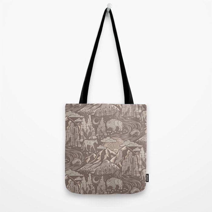 Wild West - Taupe Neutral  Tote Bag Gallery Image 2