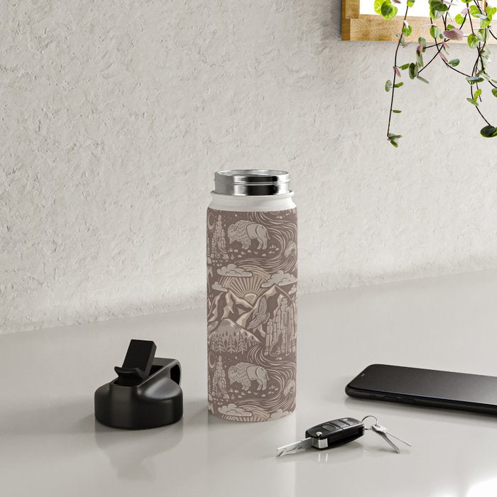 Wild West - Taupe Neutral  Water Bottle Gallery Image 4