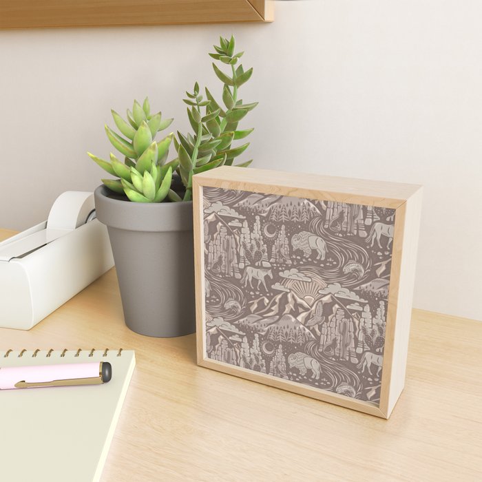 Wild West - Taupe Neutral  Mini Art Print Gallery Image 2