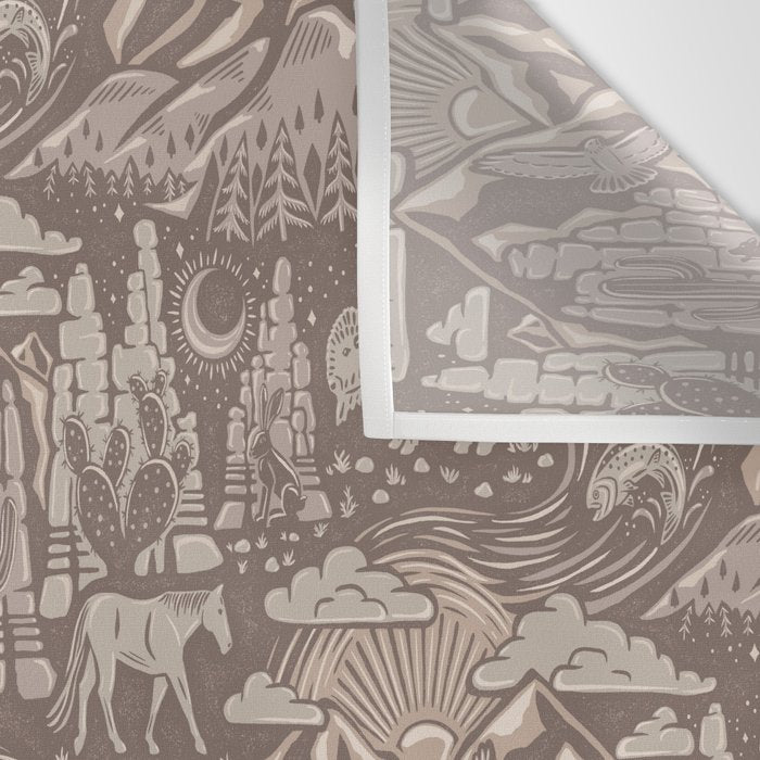 Wild West - Taupe Neutral  Wall Tapestry Gallery Image 3