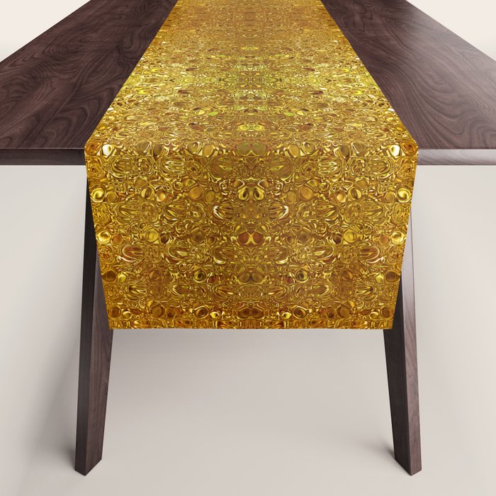 Deep gold glass mosaic Table Runner Gallery Image 1
