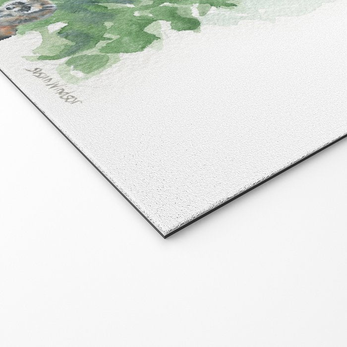 Pine Trees and Woodland Animals Watercolor Welcome Mat Gallery Image 2