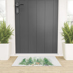 Pine Trees and Woodland Animals Watercolor Welcome Mat Gallery Image 3
