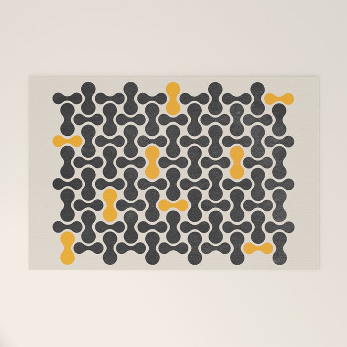 Abstract Mid-Century Pattern Welcome Mat Gallery Image 1