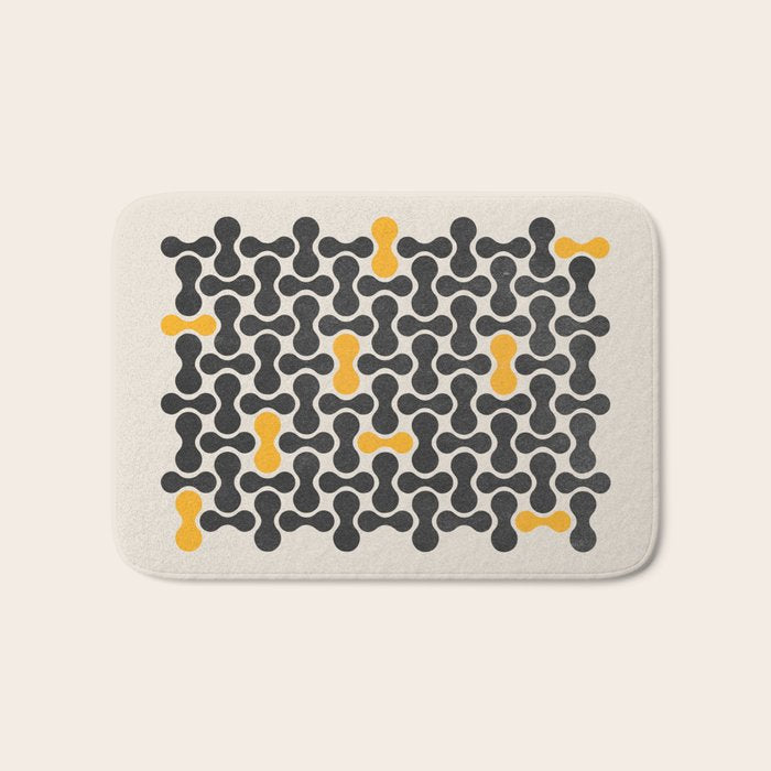 Abstract Mid-Century Pattern Bath Mat Gallery Image 1
