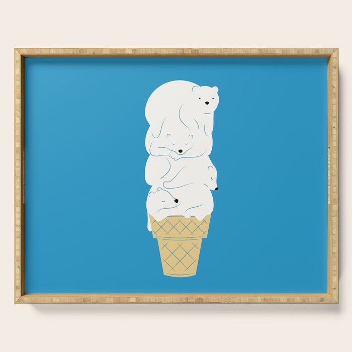 Polar Bear Ice Cream Serving Tray Gallery Image 1
