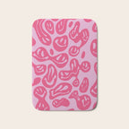 Hot Pink Dripping Smiley Bath Mat Gallery Image 1