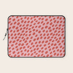 Pink and Red Organic Polka Dot  Laptop Sleeve Gallery Image 1
