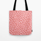 Pink and Red Organic Polka Dot  Tote Bag Gallery Image 1