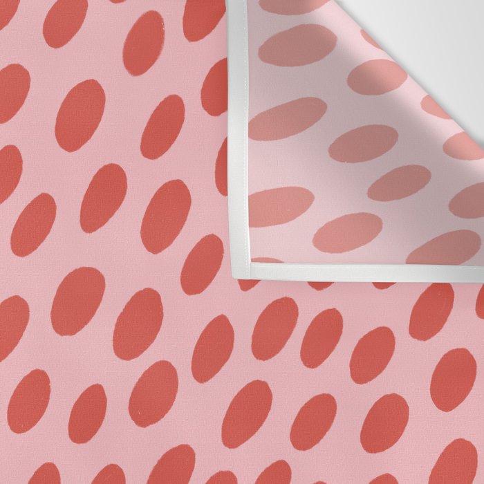 Pink and Red Organic Polka Dot  Wall Tapestry Gallery Image 3