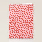 Pink and Red Organic Polka Dot  Stationery Card Gallery Image 2