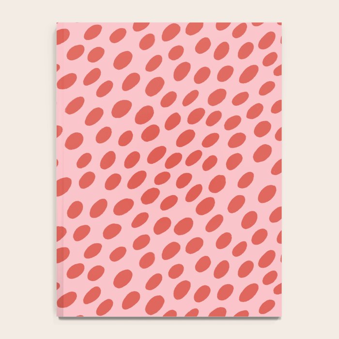 Pink and Red Organic Polka Dot  Notebook Gallery Image 4