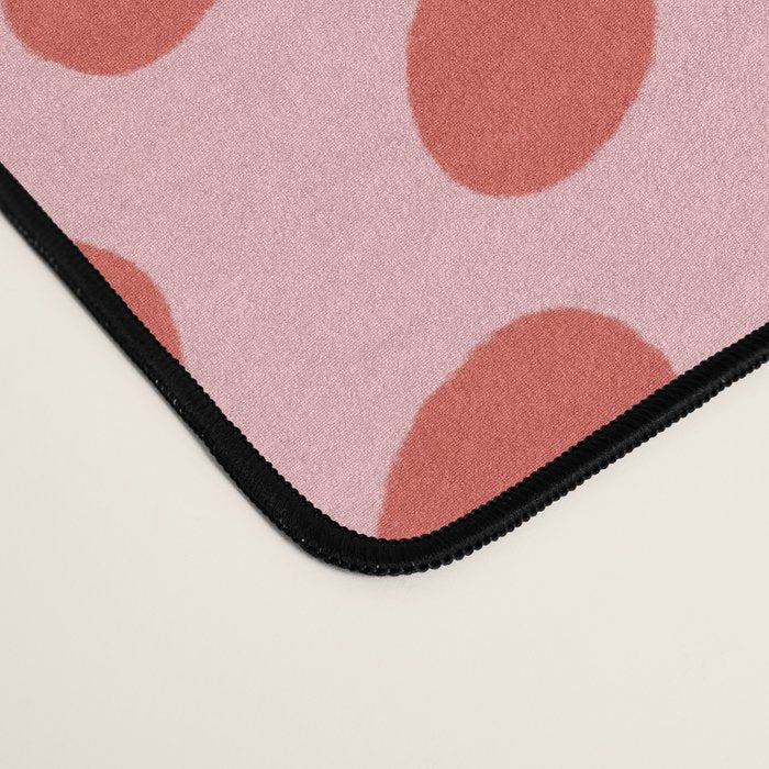 Pink and Red Organic Polka Dot  Desk Mat Gallery Image 4