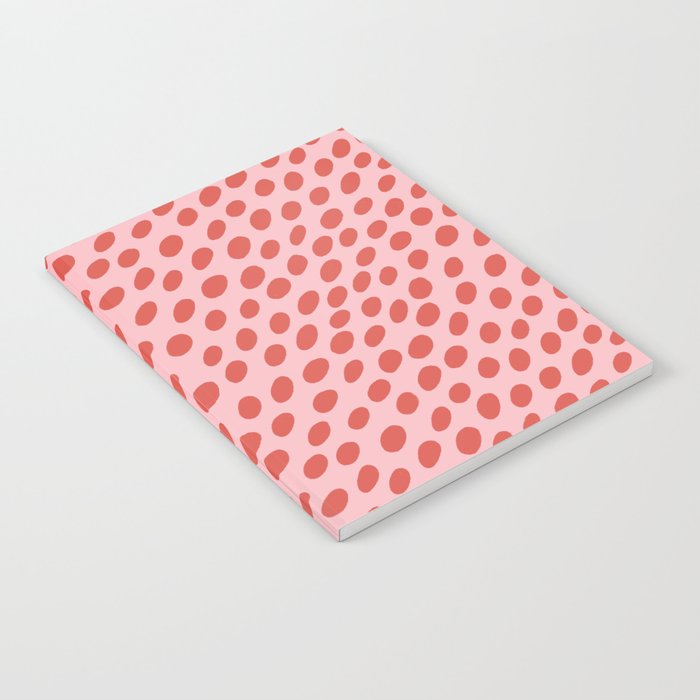 Pink and Red Organic Polka Dot  Notebook Gallery Image 1