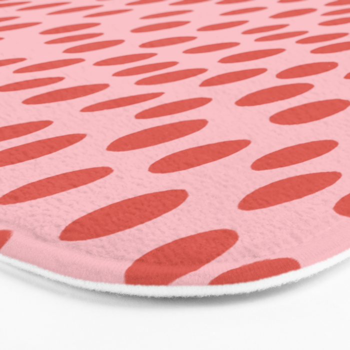 Pink and Red Organic Polka Dot  Bath Mat Gallery Image 3