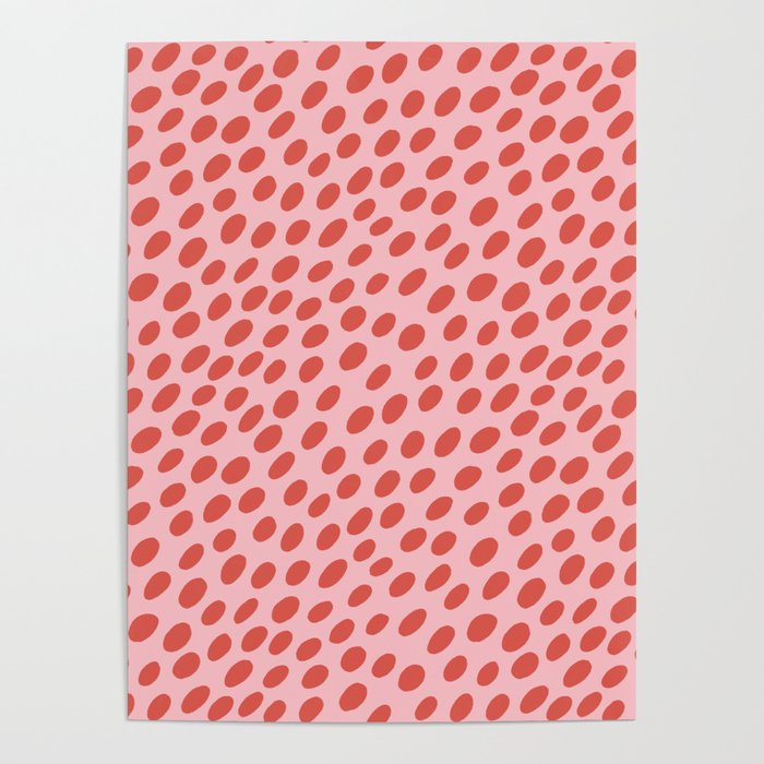 Pink and Red Organic Polka Dot  Poster Gallery Image 4
