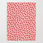 Pink and Red Organic Polka Dot  Poster Gallery Image 4