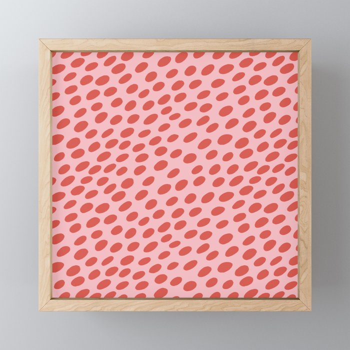 Pink and Red Organic Polka Dot  Mini Art Print Gallery Image 1