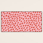 Pink and Red Organic Polka Dot  Desk Mat Gallery Image 3